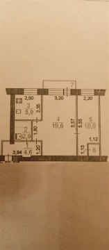 2-к квартира, 5/5 эт., 45м²
