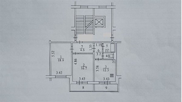2-к квартира, 3/10 эт., 65м²